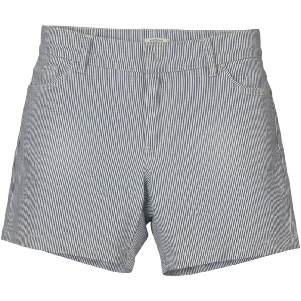 Westbound Woman Plus Size 16W Blue White Striped Pull On Shorts Nautical Cotton